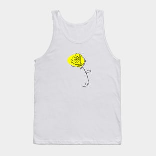 Yellow Rose flower Tank Top